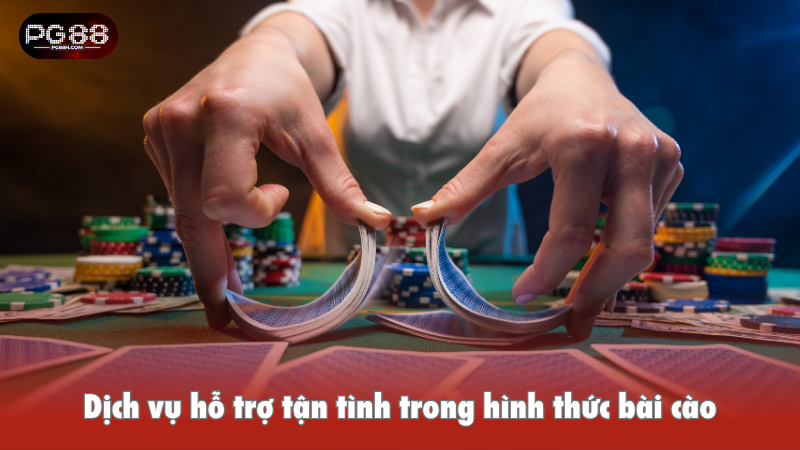 Dịch vụ hỗ trợ tận tình trong hình thức bài cào