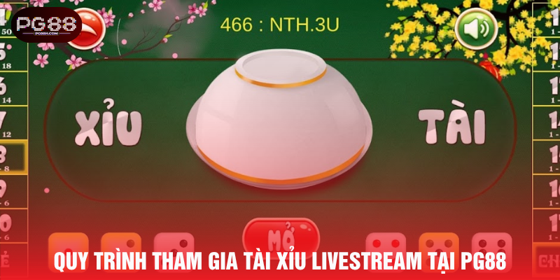 Quy trình tham gia tài xỉu livestream tại PG88