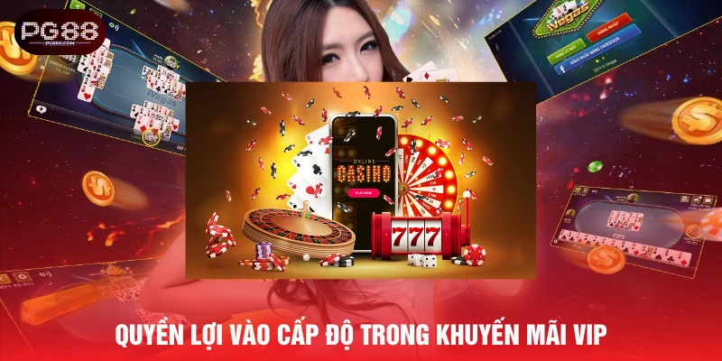 Quyền lợi vào cấp độ trong khuyến mãi VIP